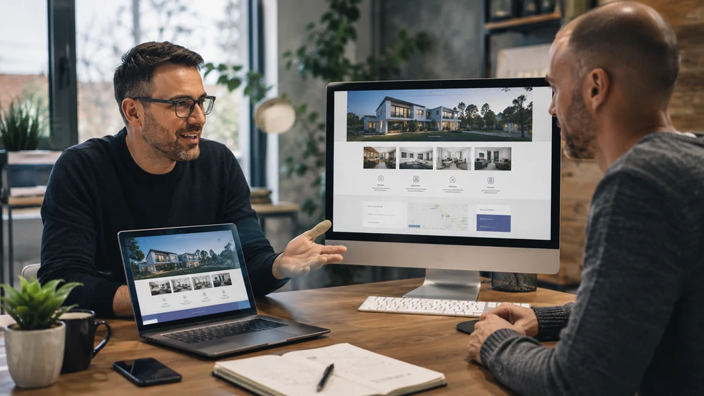 Consultant web présentant la création d’un site internet professionnel pour une entreprise à Sausheim
