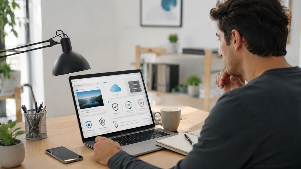 Professionnel comparant les options d’hébergement web gratuit sur un ordinateur portable