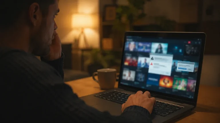 Internaute confronté à des fenêtres suspectes sur un site de streaming associé à la recherche dpsteam