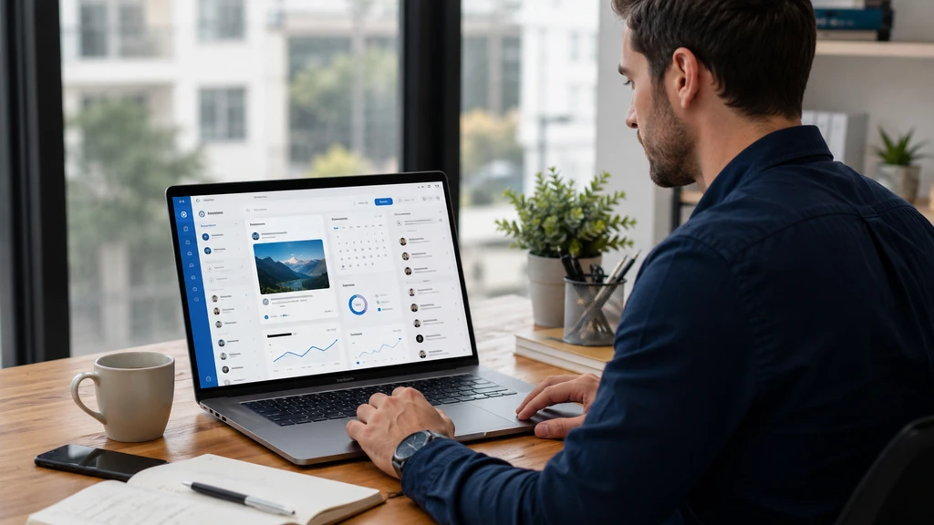 Professionnel utilisant Podawaa pour programmer et amplifier ses publications LinkedIn depuis un ordinateur portable