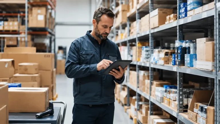 Gestion des stocks avec Inventory Control Smart dans un entrepôt à l’aide d’une tablette