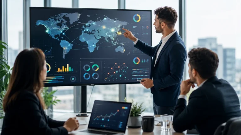 Équipe SEO internationale analysant la croissance organique et les performances digitales sur plusieurs marchés