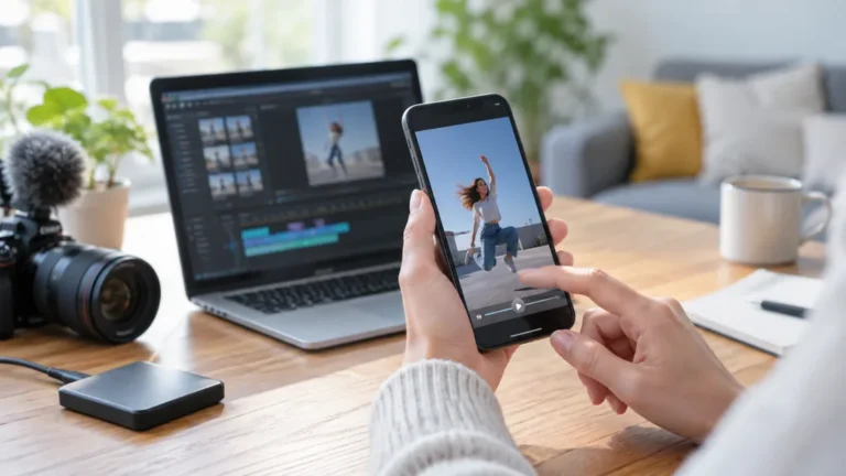 Illustration moderne et lumineuse liée à mp4 tiktok